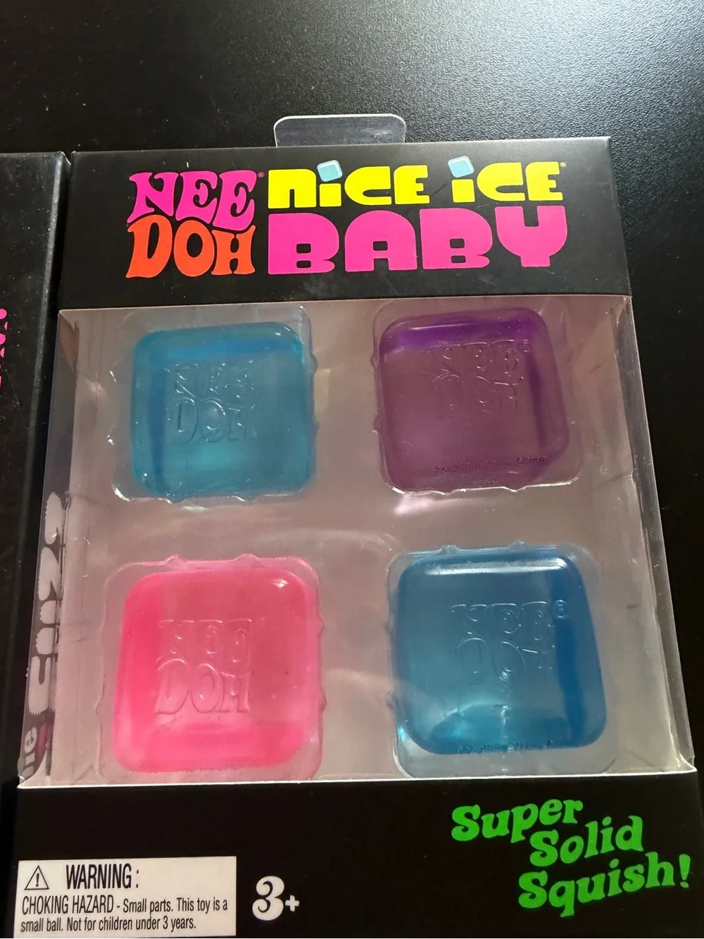 2 New NeeDoh 4pks teenie Fuzz Ball & Nice Ice Squishy Fidget Toy Orange Pink Lot